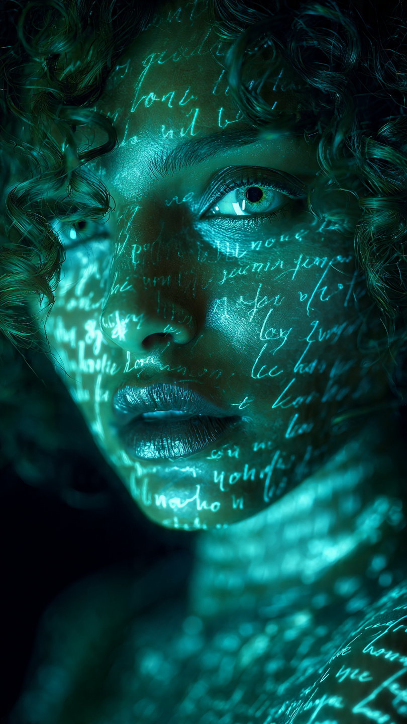 Face text illuminated - Free generative AI Prompt Collection – Images, Drawings & Video Prompts